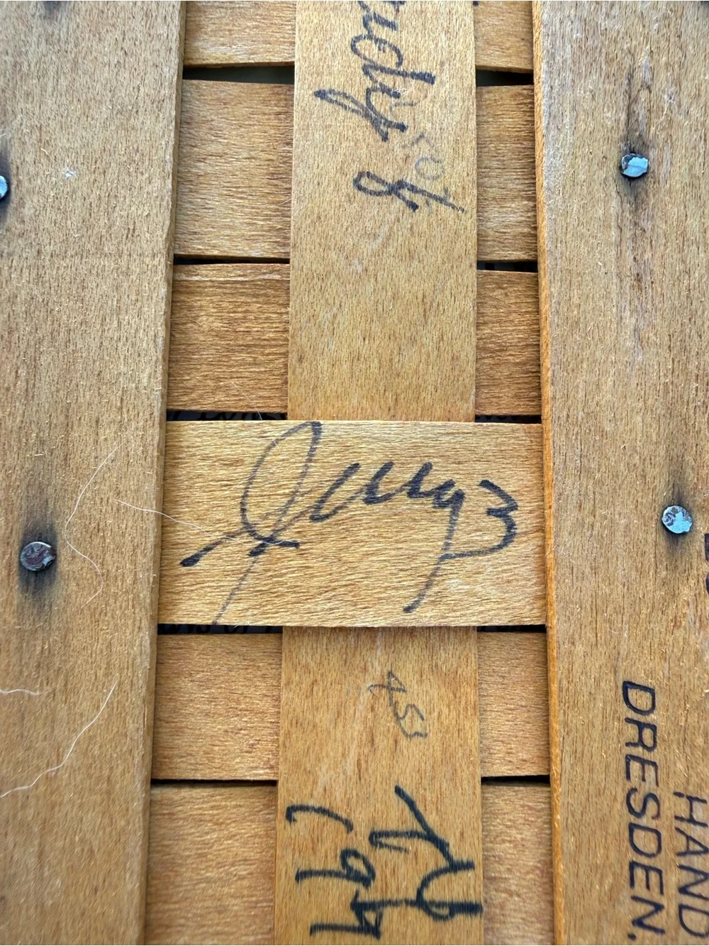 Vtg 1997 Longaberger Traditions Fellowship Basket Signed Jerry Judy Carmen